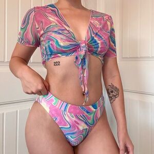 Colorful Swirl Women's Swim Set
